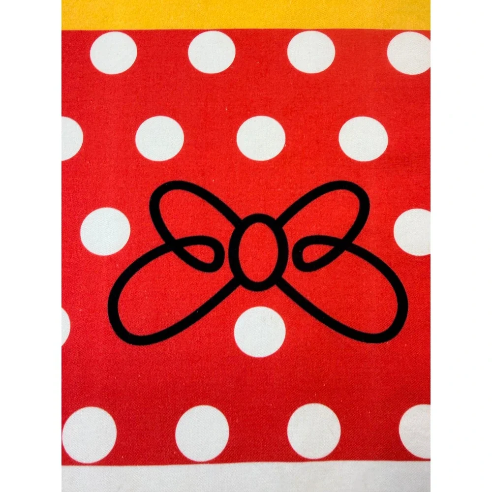 Disney Mickey and Minnie Mouse Embroidered Kitchen Hand Towel Set Red White 2pc